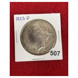 1923 D Peace Silver Dollar Coin