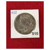 1922 Peace Silver Dollar Coin