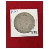 1924 S Peace Silver Dollar Coin