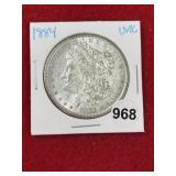 1884 UNC Morgan Silver Dollar Coin