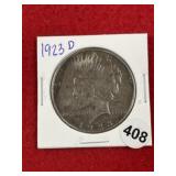 1923 D Peace Silver Dollar Coin