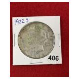 1922 S Peace Silver Dollar Coin
