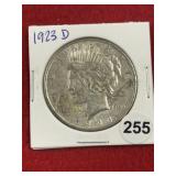 1923 D Peace Silver Dollar Coin