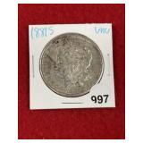 1881 S UNC Morgan Silver Dollar Coin