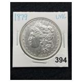 1879 UNC Morgan Silver Dollar Coin