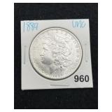 1889 UNC Morgan Silver Dollar Coin