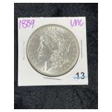 1889 UNC Morgan Silver Dollar Coin