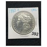 1880 O UNC Morgan Silver Dollar Coin