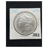 1885 UNC Morgan Silver Dollar Coin