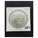 1896 UNC Morgan Silver Dollar Coin