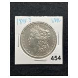 1891 S UNC Morgan Silver Dollar Coin