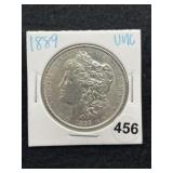 1889 UNC Morgan Silver Dollar Coin