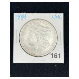 1884 UNC Morgan Silver Dollar Coin
