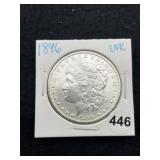1896 UNC Morgan Silver Dollar Coin