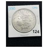 1880 UNC Morgan Silver Dollar Coin