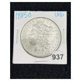 1885 O UNC Morgan Silver Dollar Coin