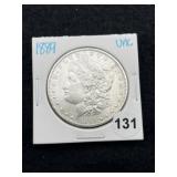1889 UNC Morgan Silver Dollar Coin