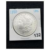 1880 UNC Morgan Silver Dollar Coin