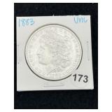 1883 UNC Morgan Silver Dollar Coin