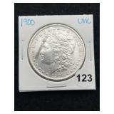 1900 UNC Morgan Silver Dollar Coin