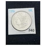 1896 UNC Morgan Silver Dollar Coin