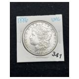 1886 UNC Morgan Silver Dollar Coin
