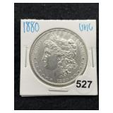 1880 UNC Morgan Silver Dollar Coin