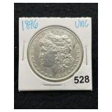 1896 UNC Morgan Silver Dollar Coin