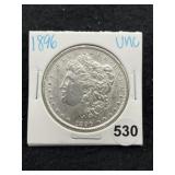 1896 UNC Morgan Silver Dollar Coin