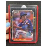 1987 Donruss Greg Maddux Baseball Card