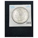 1886 UNC Morgan Silver Dollar Coin