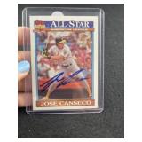 Jose Canseco Hand Signed Authentic Autograph