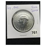 1 Ounce .999 Fine Silver Round Coin