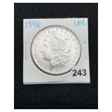 1896 UNC Morgan Silver Dollar Coin