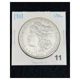 1881 UNC Morgan Silver Dollar Coin