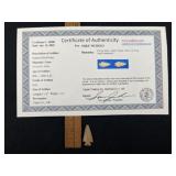 Scallorn Bird Point with Sam Johnson COA from Clar