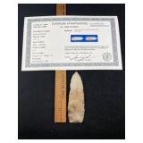 Square Back Knife with Sam Johnson COA from Hot Sp