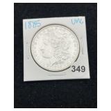 1885 UNC Morgan Silver Dollar Coin