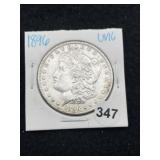 1896 UNC Morgan Silver Dollar Coin