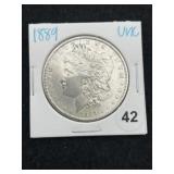 1889 UNC Morgan Silver Dollar Coin