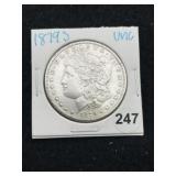 1879 S UNC Morgan Silver Dollar Coin