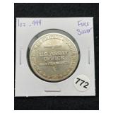1 Ounce .999 Fine Silver Round Coin
