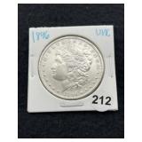 1896 UNC Morgan Silver Dollar Coin