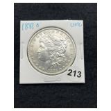 1881 O UNC Morgan Silver Dollar Coin