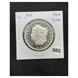 1 Ounce .999 Fine Silver Round Coin