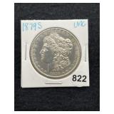 1879 S UNC Morgan Silver Dollar Coin