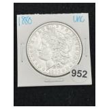 1880 UNC Morgan Silver Dollar Coin