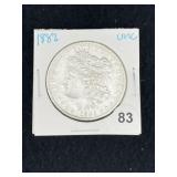1882 UNC Morgan Silver Dollar Coin