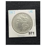 1897 UNC Morgan Silver Dollar Coin