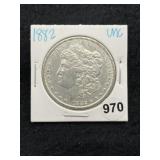 1882 UNC Morgan Silver Dollar Coin